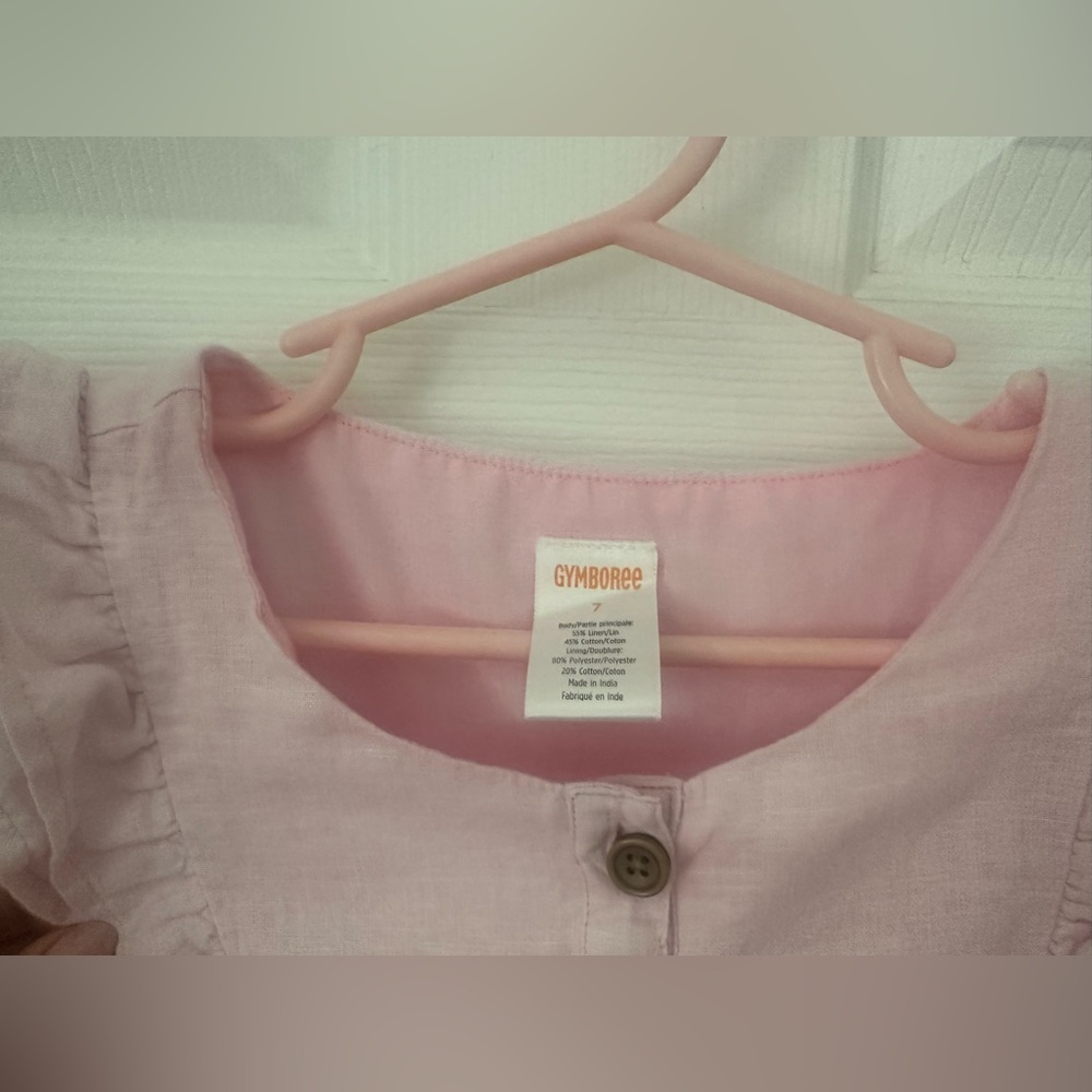 Gymboree Light Pink Ruffle Button Dress - Picture 2 of 4
